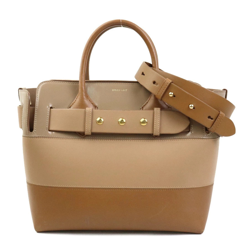Burberry 2way Shoulder Bag leather brown